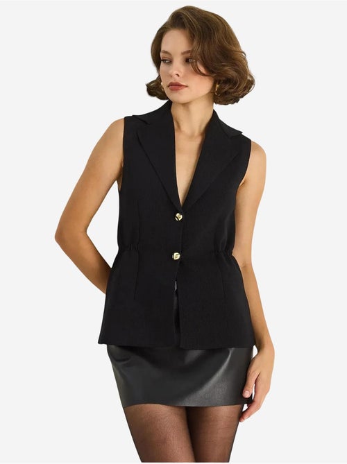 Gilet ajusté à col en v avec fermeture à pression lucci - Kiabi Gilet ajusté à col en v avec fermeture à pression lucci - Kiabi