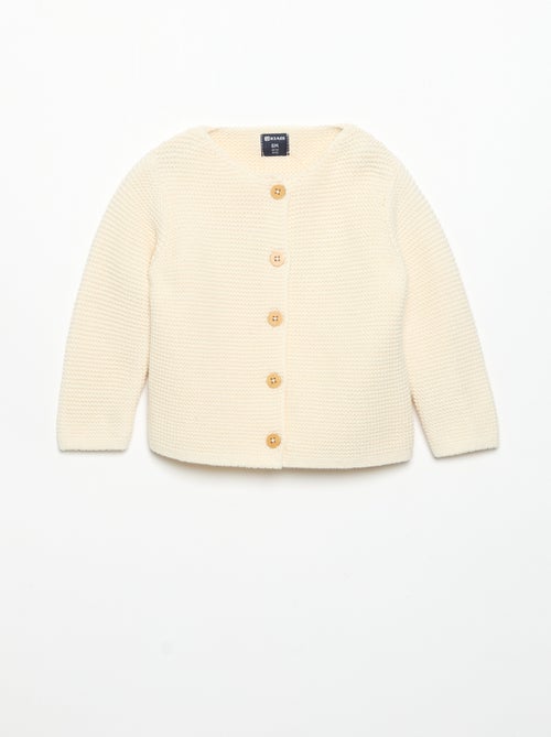 Gilet au point mousse - Kiabi