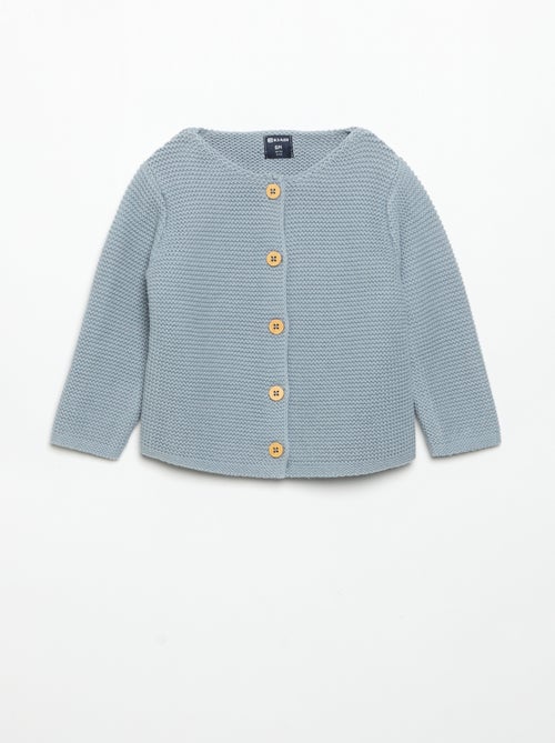 Gilet au point mousse - Kiabi
