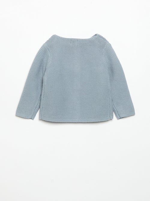 Gilet au point mousse - Kiabi