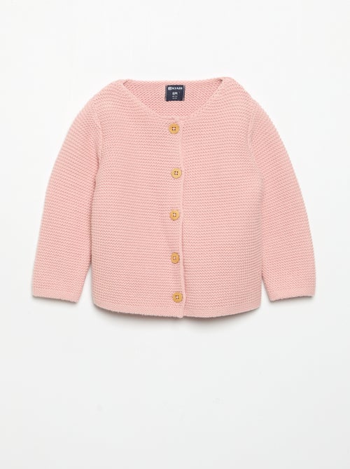 Gilet au point mousse - Kiabi