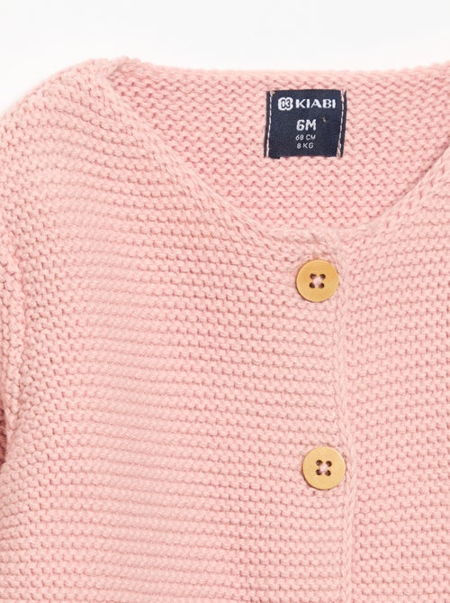 Gilet au point mousse - Kiabi