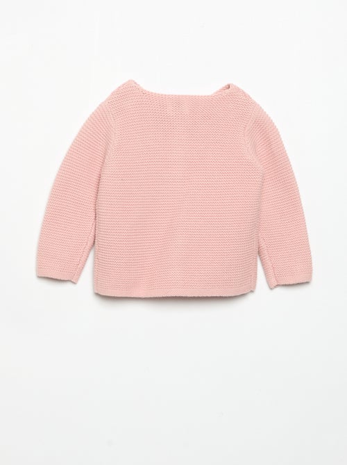 Gilet au point mousse - Kiabi