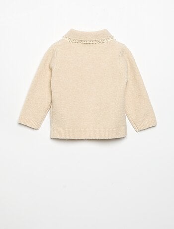 Gilet avec bords en fine dentelle