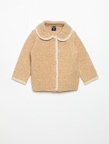 Gilet avec bords fantaisie contrastés