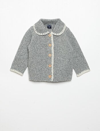 Gilet avec bords fantaisie contrastés