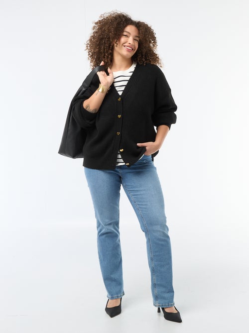 Gilet avec boutonnage en cœur - Kiabi