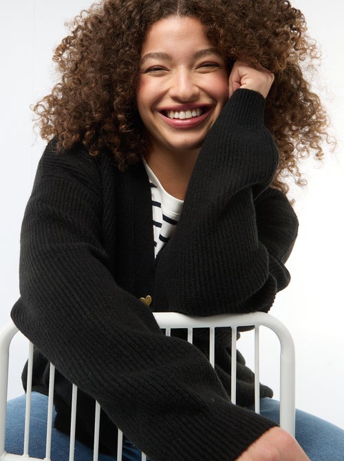 Gilet avec boutonnage en cœur - Kiabi