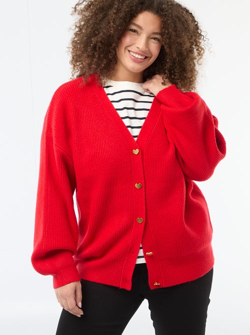 Gilet avec boutonnage en cœur - Kiabi