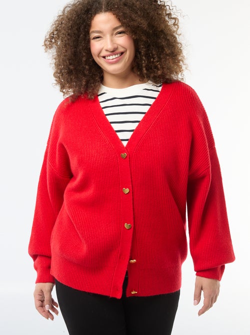 Gilet avec boutonnage en cœur - Kiabi