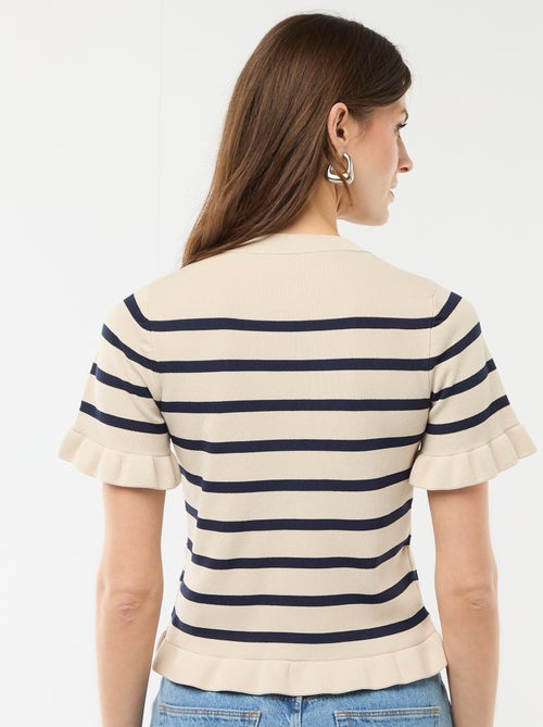 Gilet avec boutonnage et manches volantés - Kiabi Gilet avec boutonnage et manches volantés - Kiabi