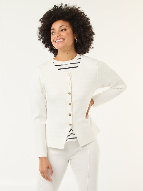 Gilet avec boutons dorés - Kiabi