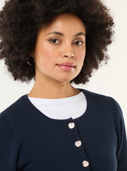Gilet avec boutons dorés - Kiabi