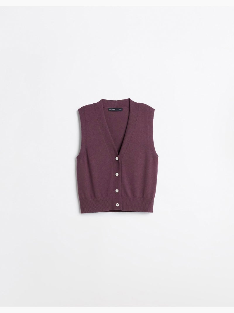 Gilet avec du cachemire, mo fashion Violet - Kiabi
