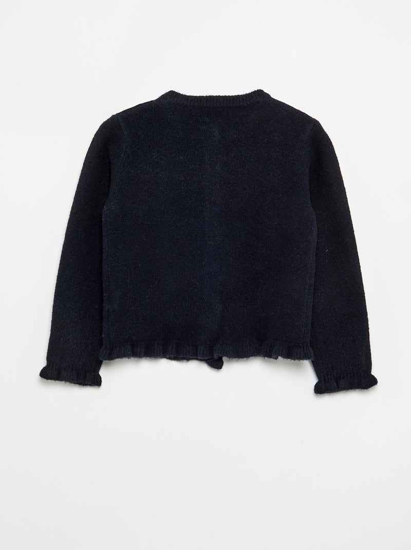 Gilet avec finitions froncées Bleu - Kiabi