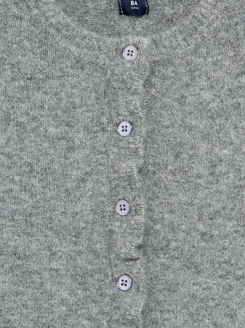 Gilet avec finitions froncées Gris - Kiabi