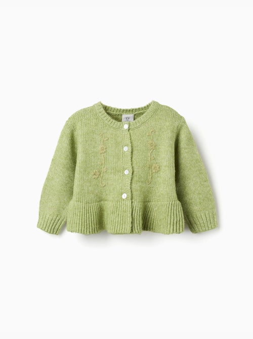 Gilet avec fleurs brodées - Kiabi