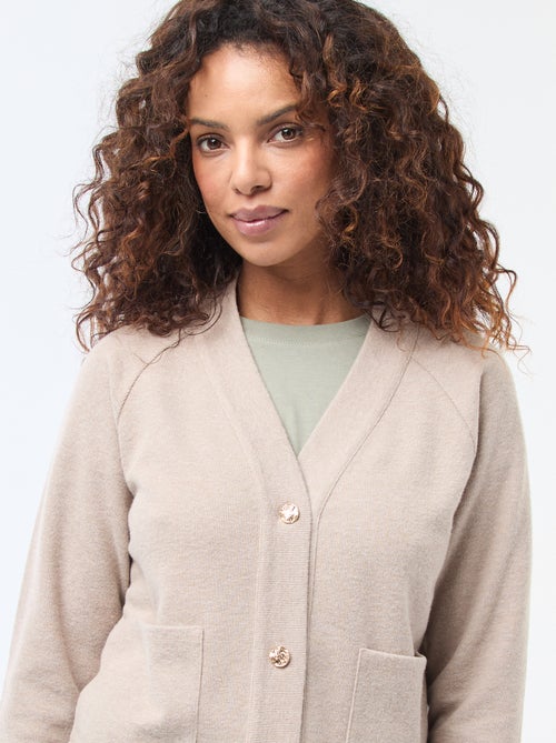 Gilet avec ouverture boutonnée dorée - Kiabi