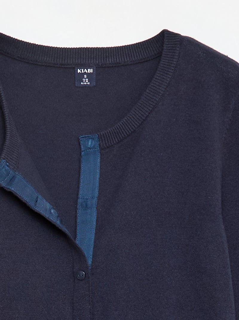 Gilet basique - collection facile à enfiler Bleu marine - Kiabi