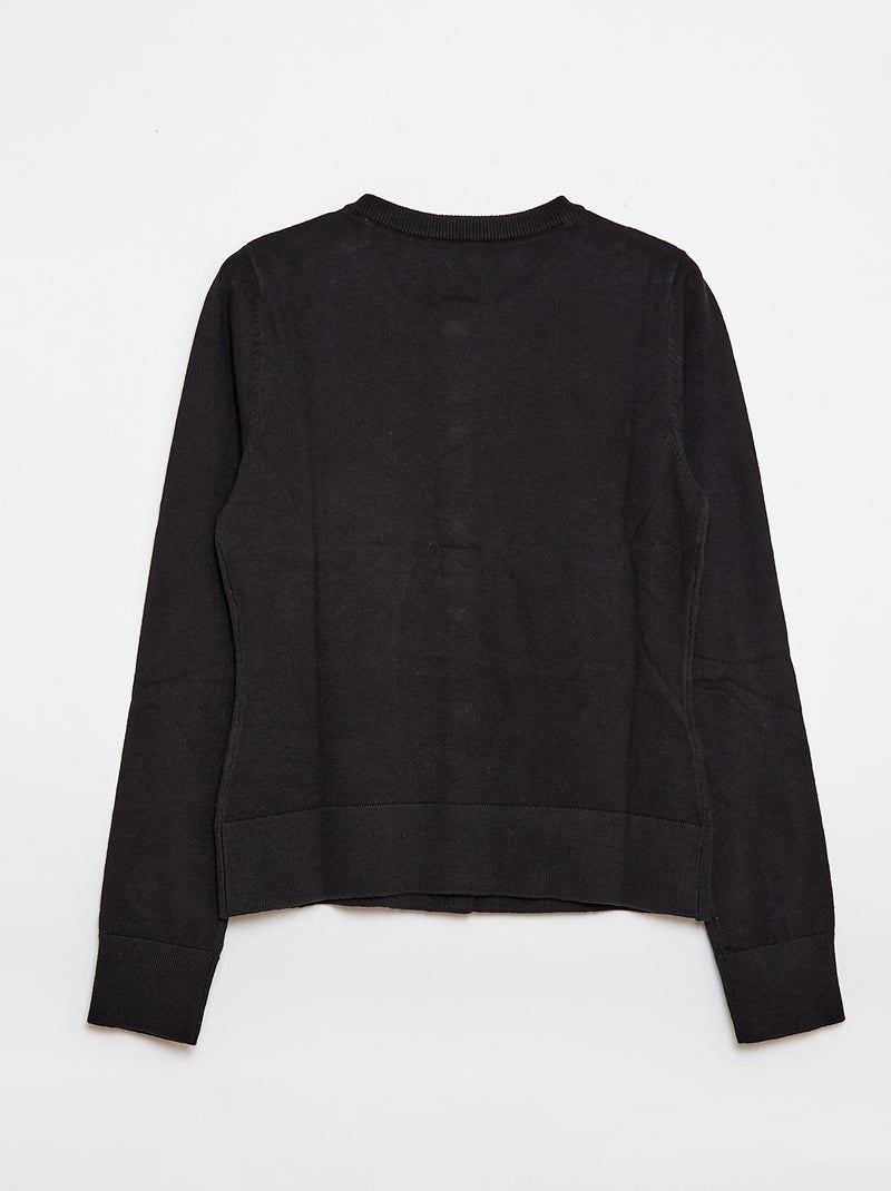 Gilet basique -  Facile à enfiler Noir - Kiabi