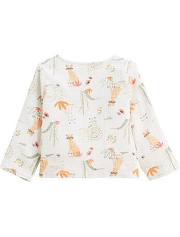 Gilet bébé en gaze de coton Sierra