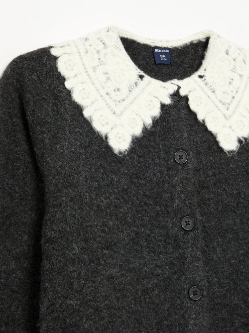 Gilet boutonné avec col fantaisie - Kiabi Gilet boutonné avec col fantaisie - Kiabi