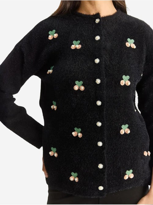 Gilet boutonné côtelé brodé lucci - Kiabi Gilet boutonné côtelé brodé lucci - Kiabi