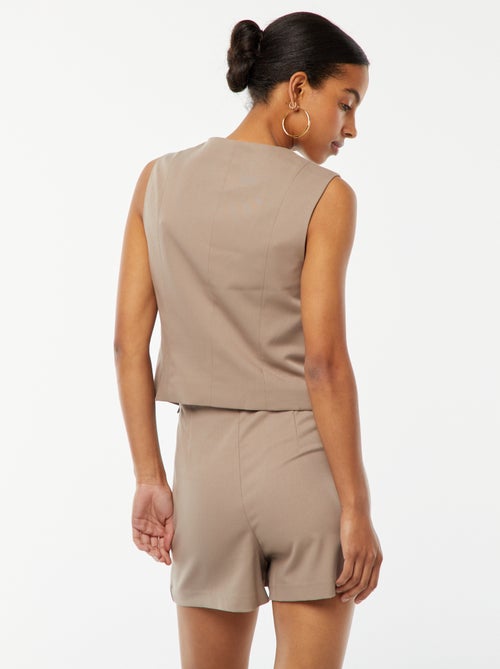 Gilet boutonné sans manches - Kiabi
