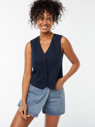 Gilet boutonné sans manches