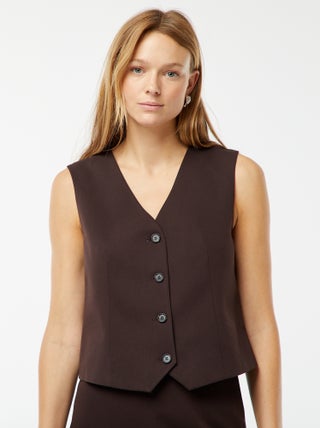 Gilet boutonné sans manches