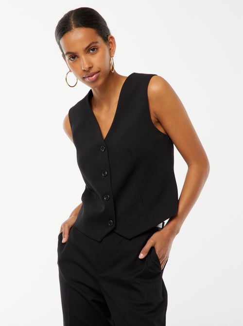 Gilet boutonné sans manches - Kiabi