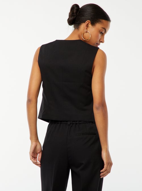 Gilet boutonné sans manches - Kiabi