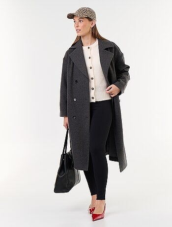 Gilet boutonnée en mohair et laine mélangé