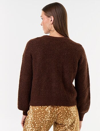 Gilet boutonnée en mohair et laine mélangé