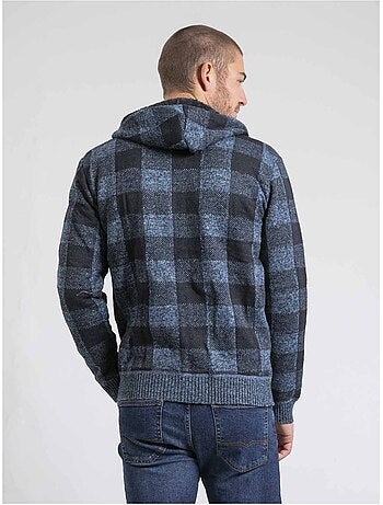Gilet capuche carreaux doublé sherpa lamacao