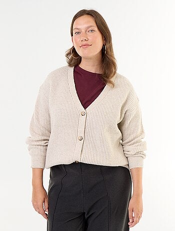 Gilet cardigan à encolure V