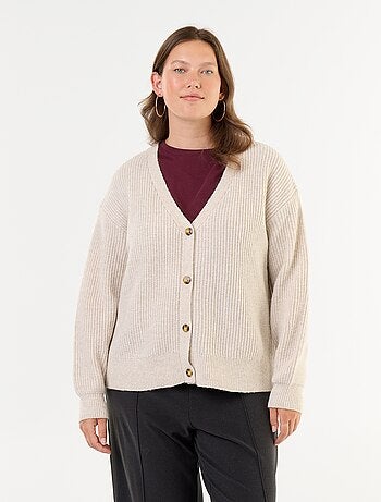 Gilet cardigan à encolure V