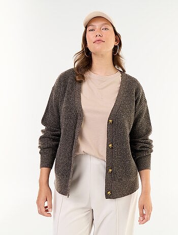 Gilet cardigan à encolure V