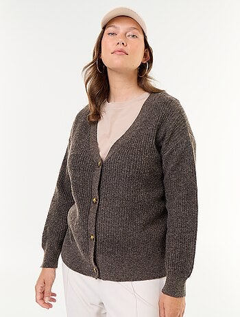 Gilet cardigan à encolure V
