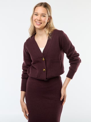 Gilet cardigan en tricot ottoman