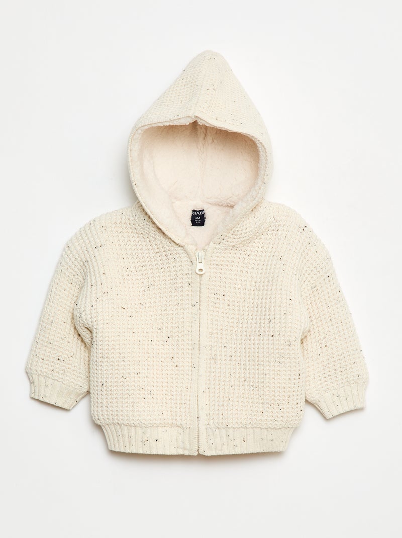 Gilet chaud en coton Beige - Kiabi
