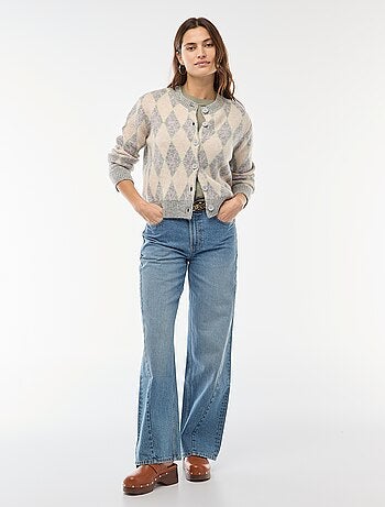 Gilet chaud imprimé losanges