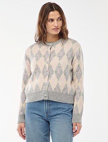 Gilet chaud imprimé losanges