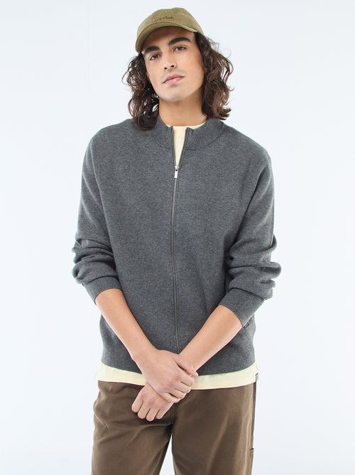 Gilet chaud zippé à col montant - Kiabi