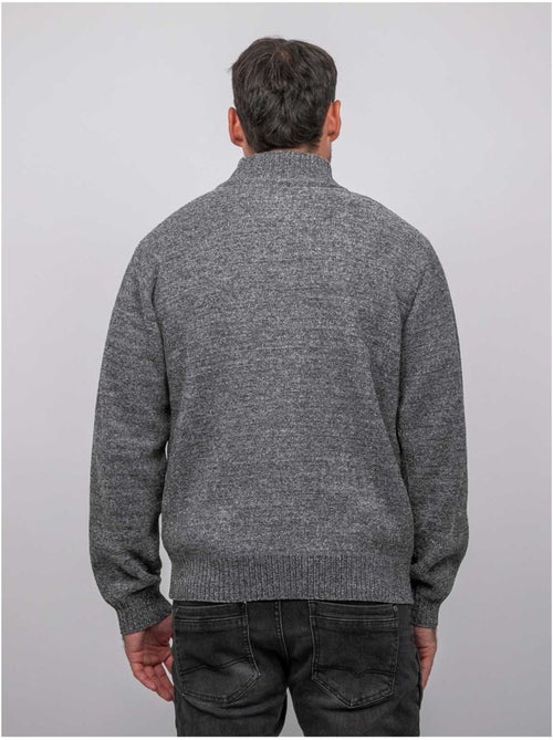 Gilet chenille zippé col montant limago - Kiabi