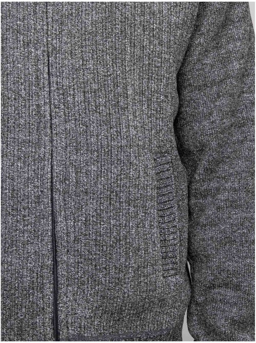 Gilet chenille zippé col montant limago - Kiabi