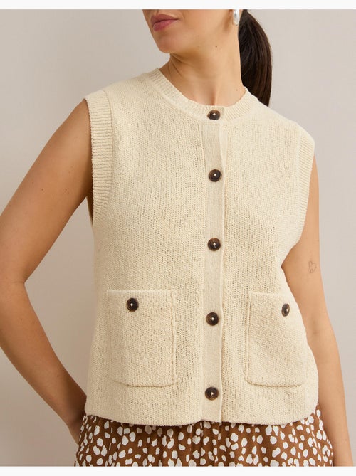 Gilet classique tricoté, mo fashion - Kiabi
