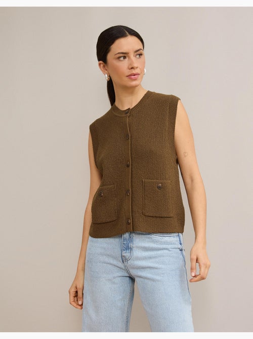 Gilet classique tricoté, mo fashion - Kiabi