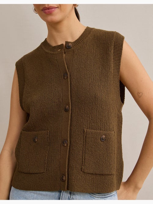 Gilet classique tricoté, mo fashion - Kiabi