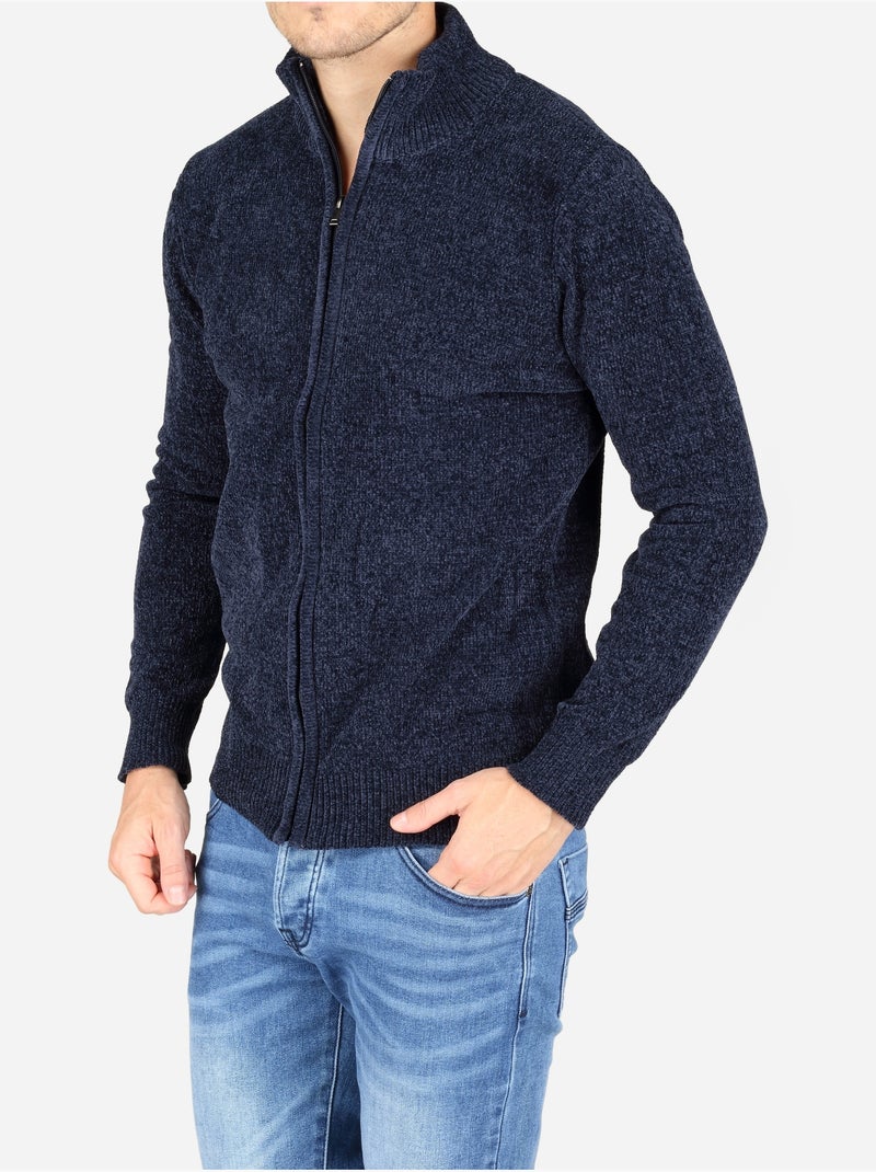 Gilet col montant - kenzarro Bleu foncé - Kiabi